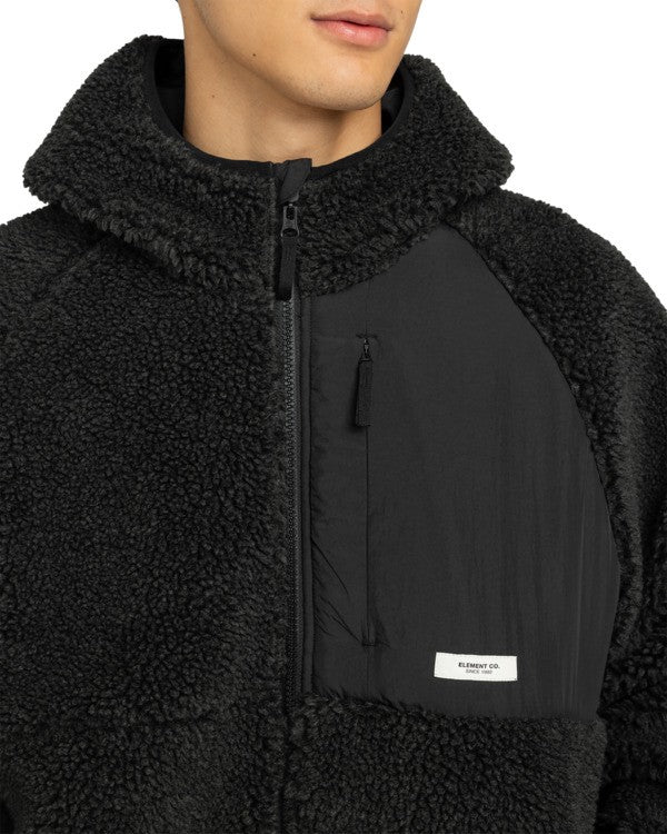 Giacca Wolfe reversibile con cappuccio in pile nero