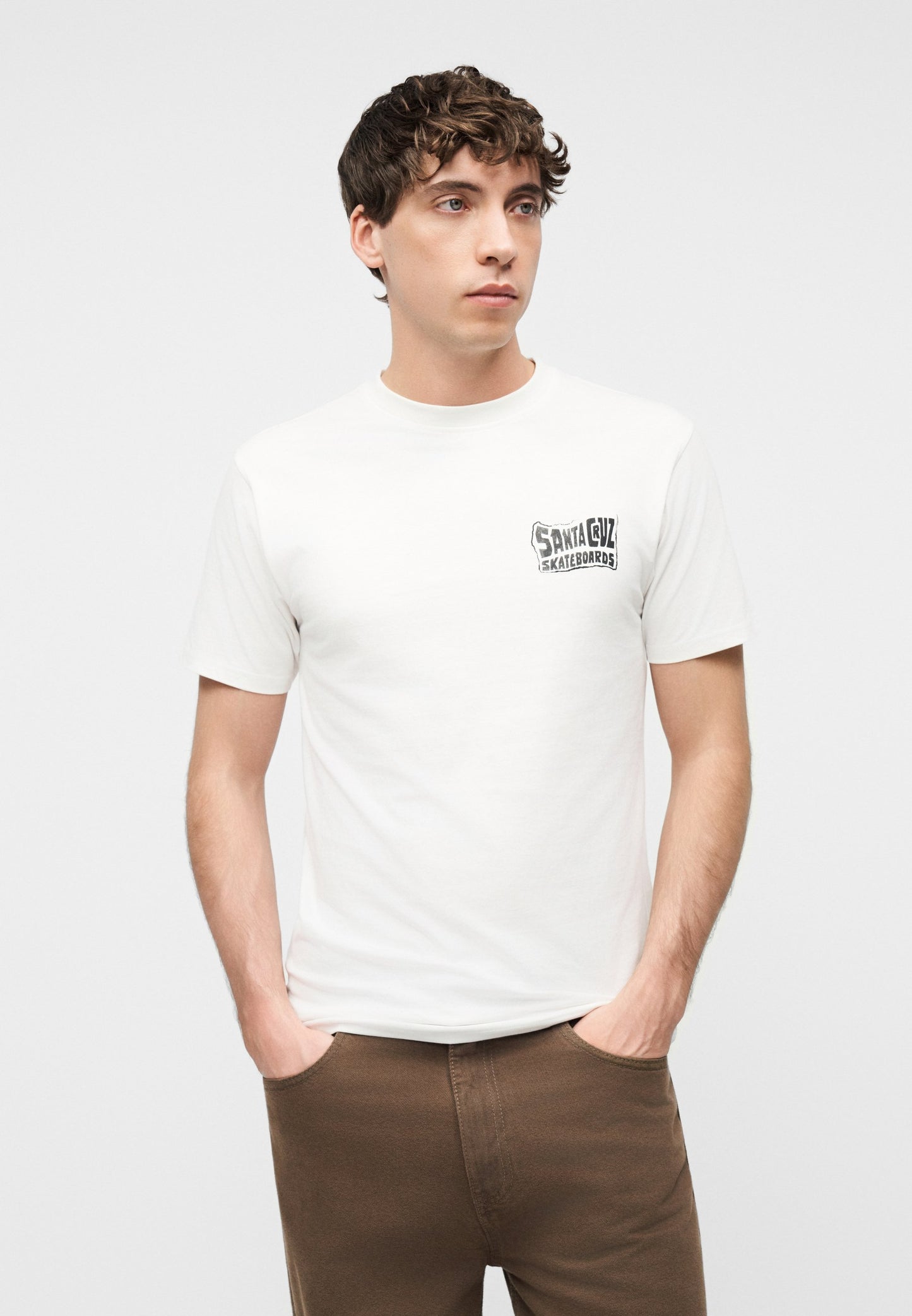 T-Shirt Collage hand bianco