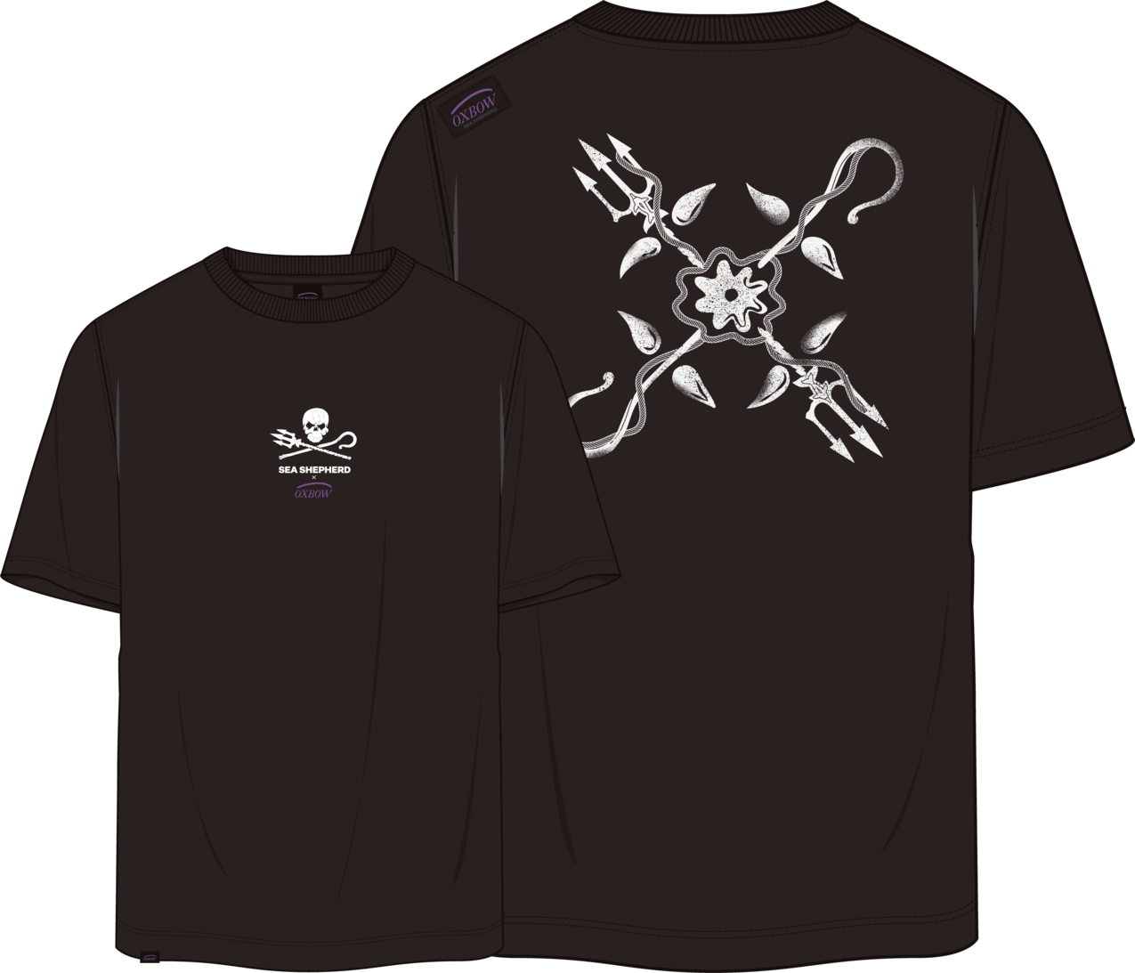 T-Shirt Sea shepherd x oxbow nero