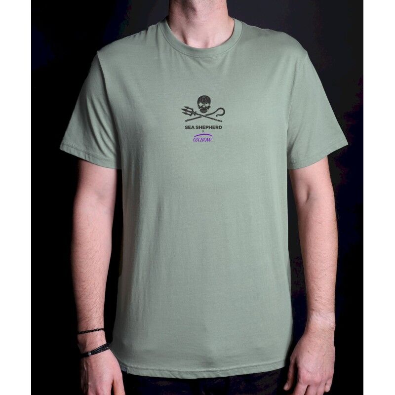 T-Shirt Sea shepherd x oxbow verde chiaro