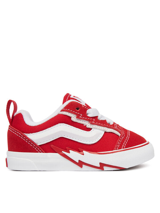 Vans Knu skool con lacci elastici rosso da bimbo