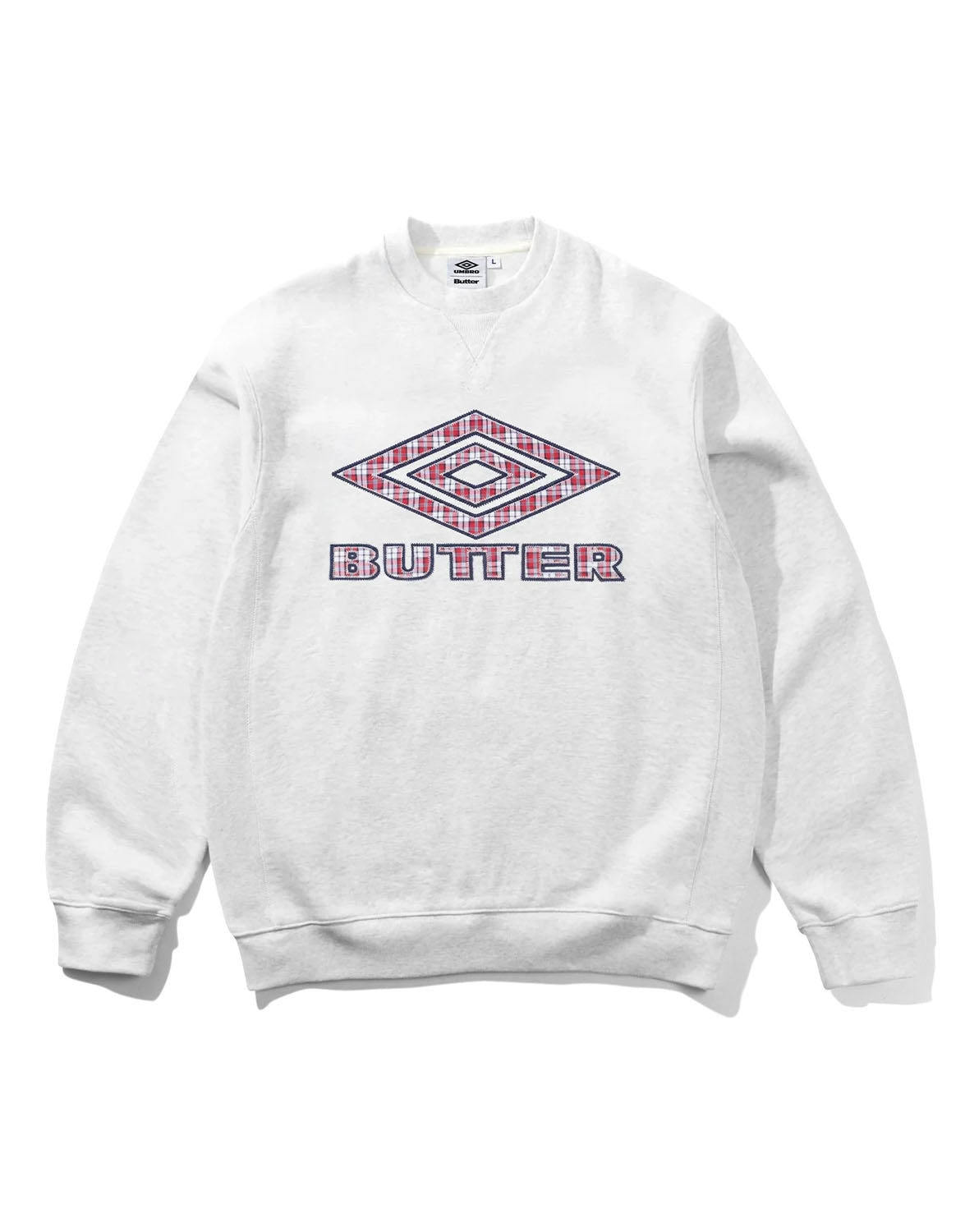 Felpa Butter Goods x Umbro girocollo grigio