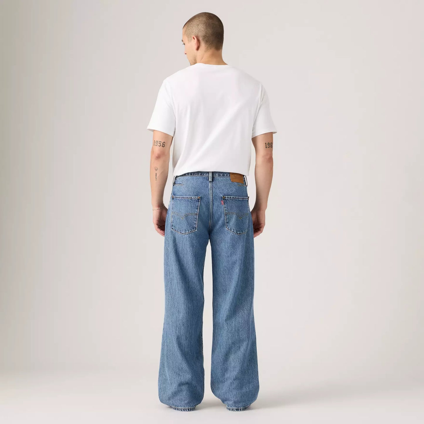 Jeans Baggy twisted con cintura denim blu