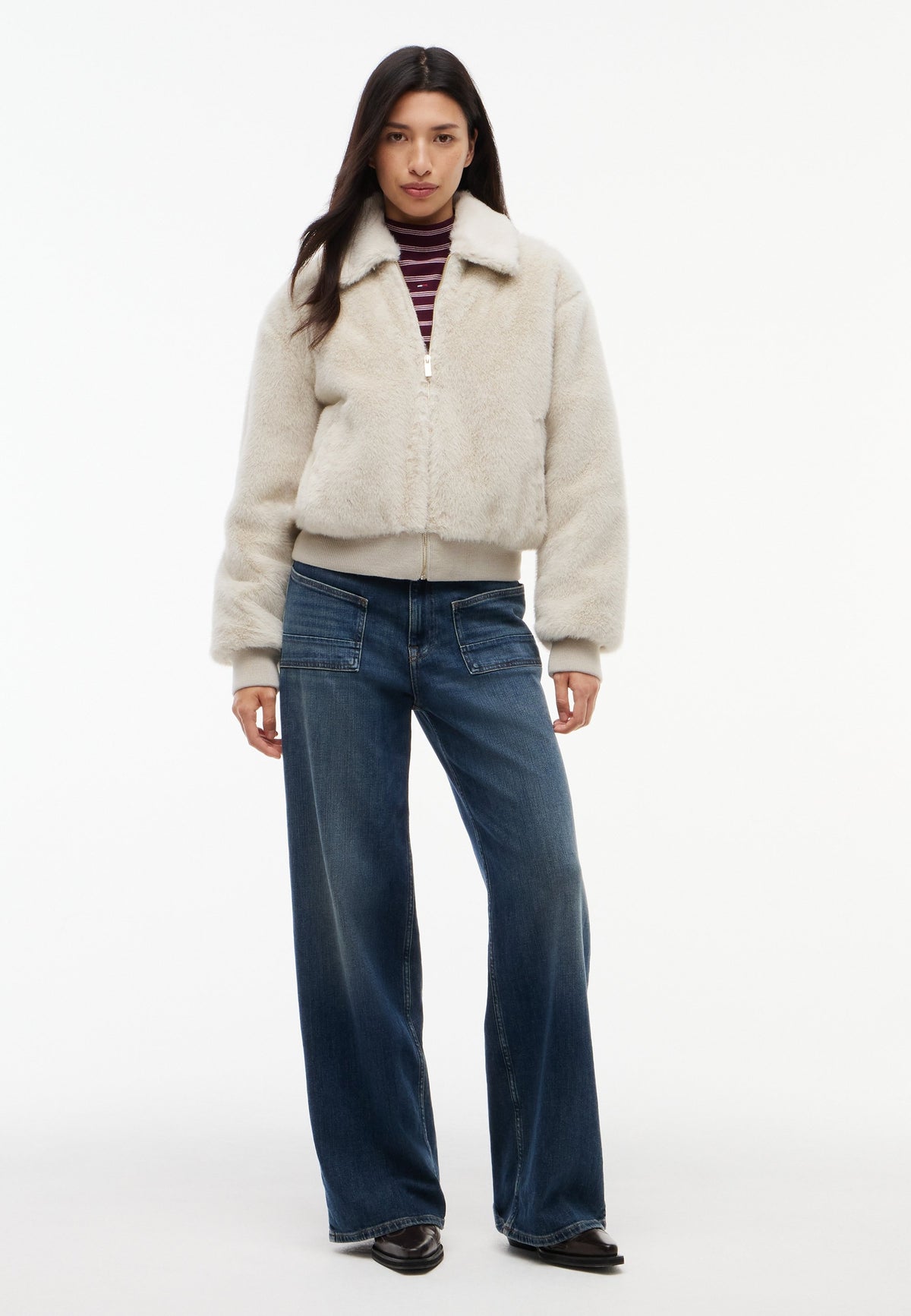 Giacca Tommy jeans pelosa panna