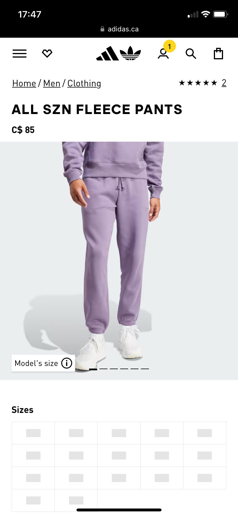 Pantalone Tuta Adidas viola