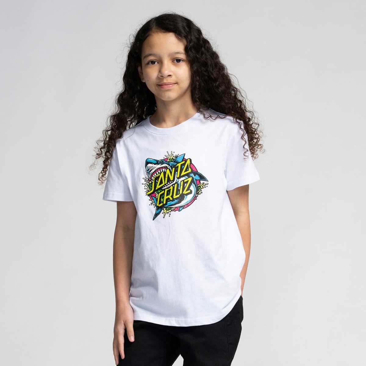 T-Shirt Shark bianco - 6/14 ANNI