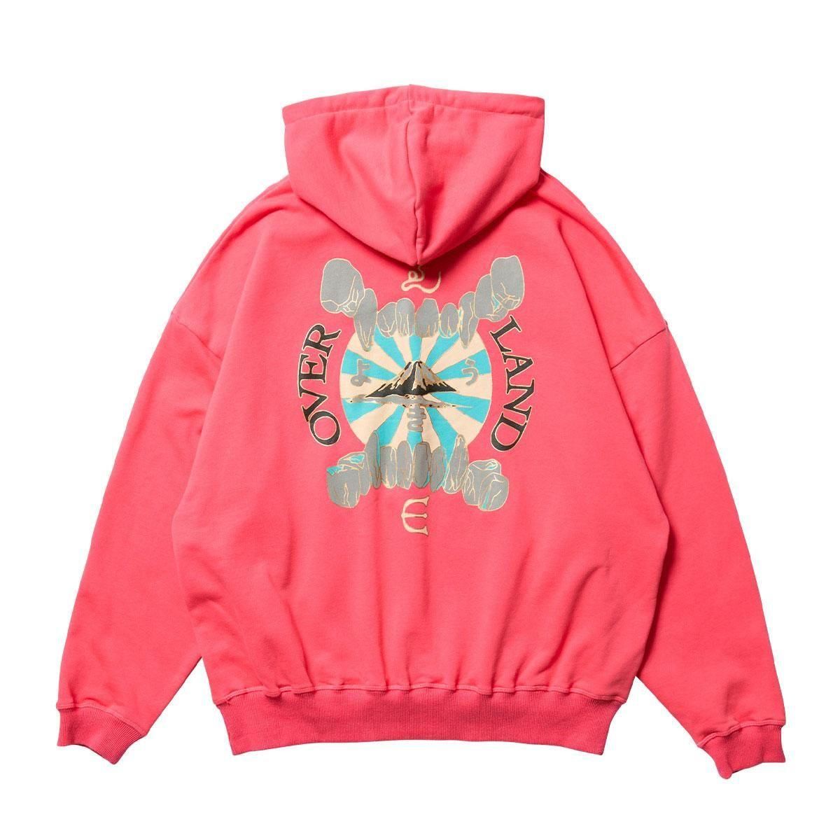 Felpa Overland con cappuccio corallo