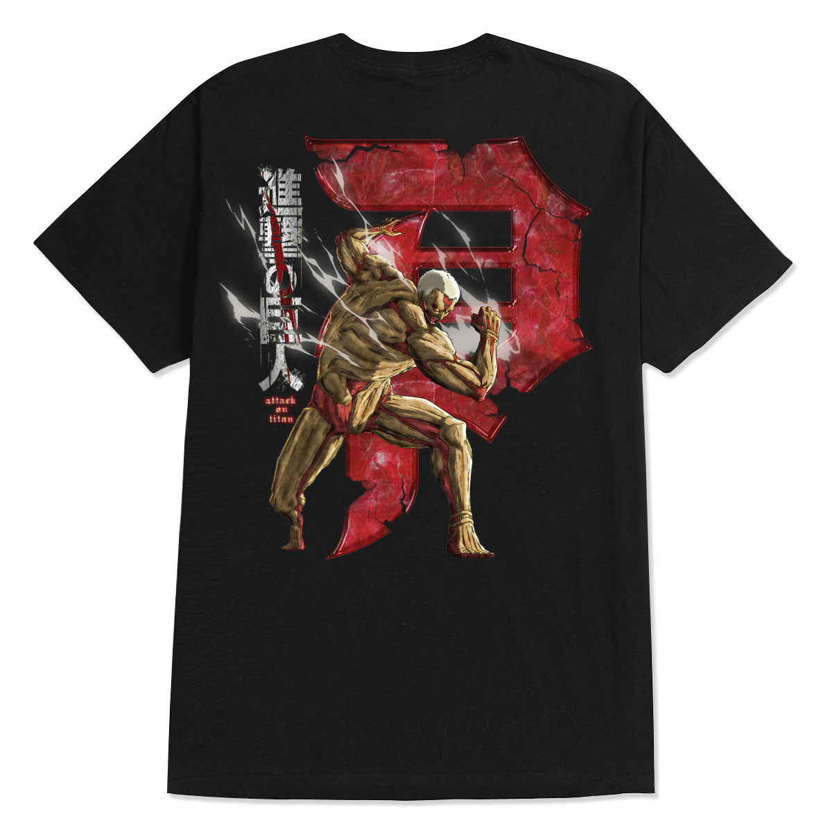 T-Shirt Armored dirty X Attack on titan nero