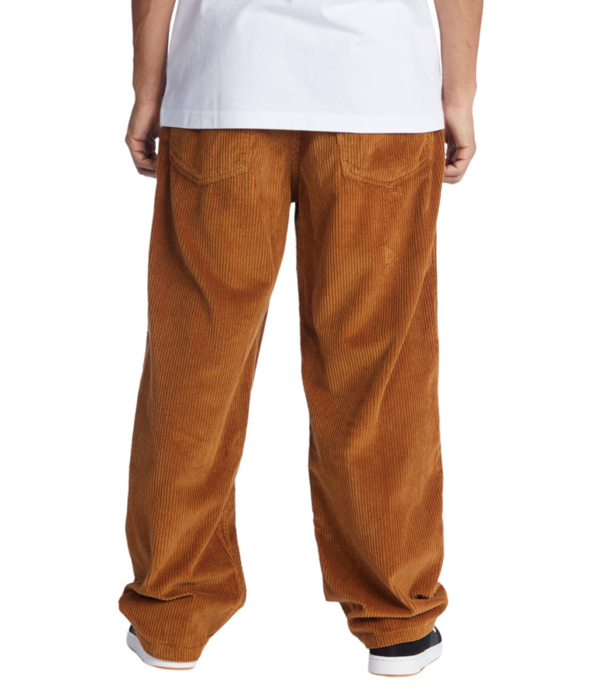 Pantalone Burough Baggy in velluto marrone