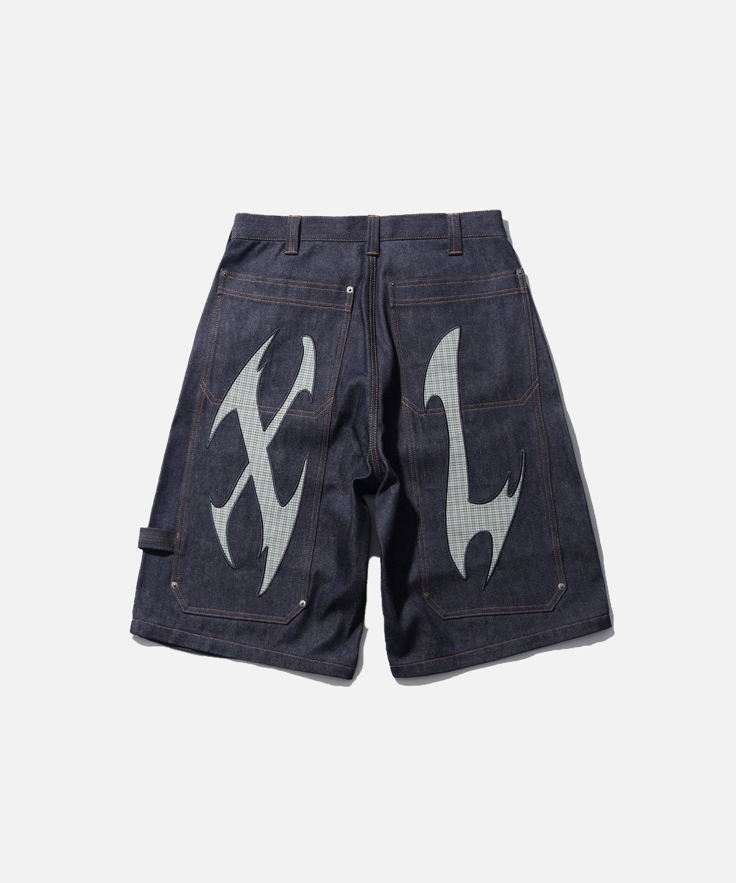 Pantaloncini Cut out denim scuro