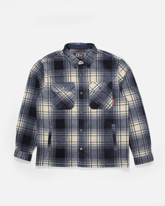 Camicia Keel polar in flanella a quadri celeste