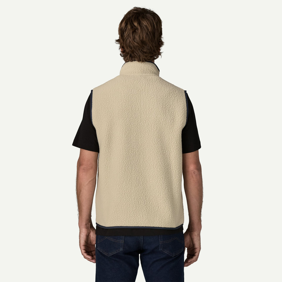 Gilet Retro in pile panna