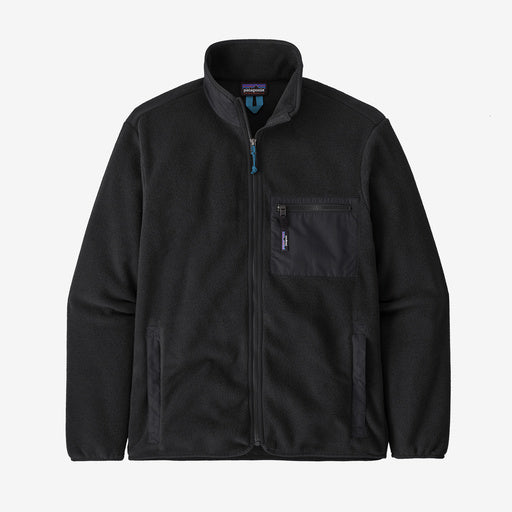 Felpa Synchilla full zip nero/azzurro