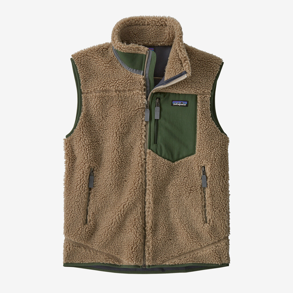 Gilet Classic in pile verde/khaki