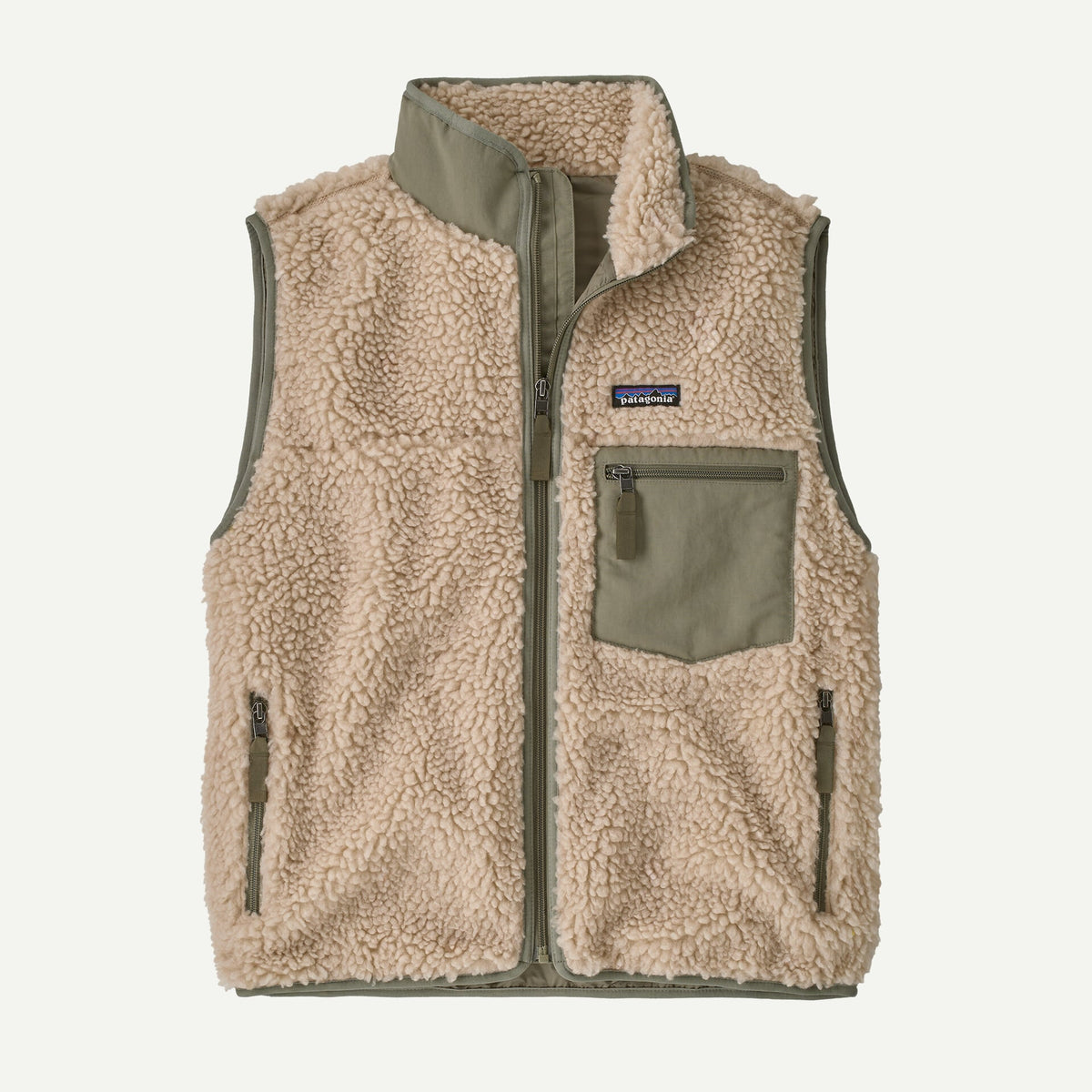 Gilet Retro panna e verde salvia