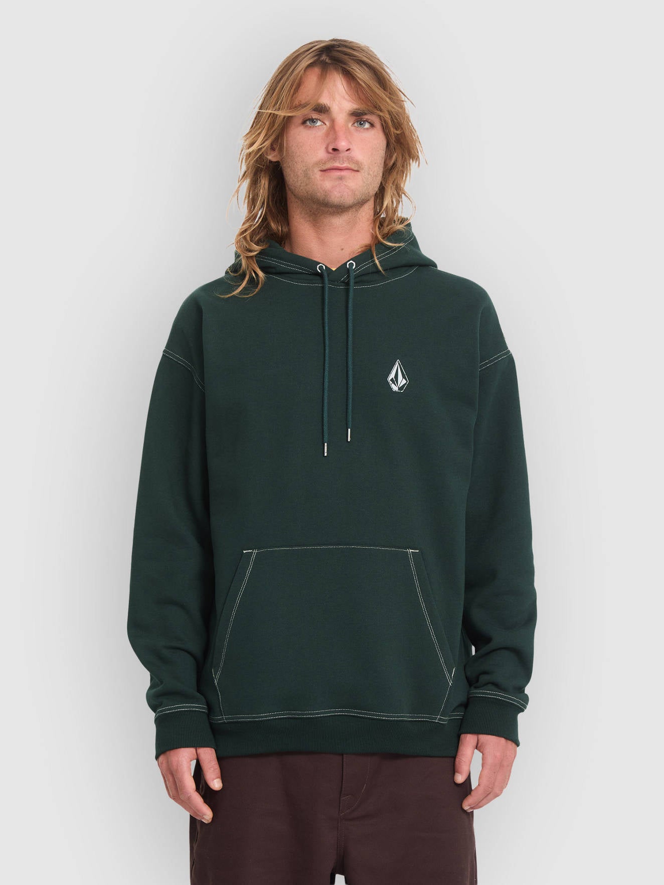 Felpa Skidder con cappuccio verde