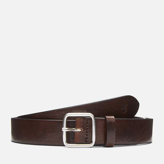 Cintura Timberland in pelle marrone