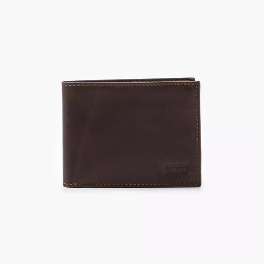 Portafoglio Levi's in pelle marrone