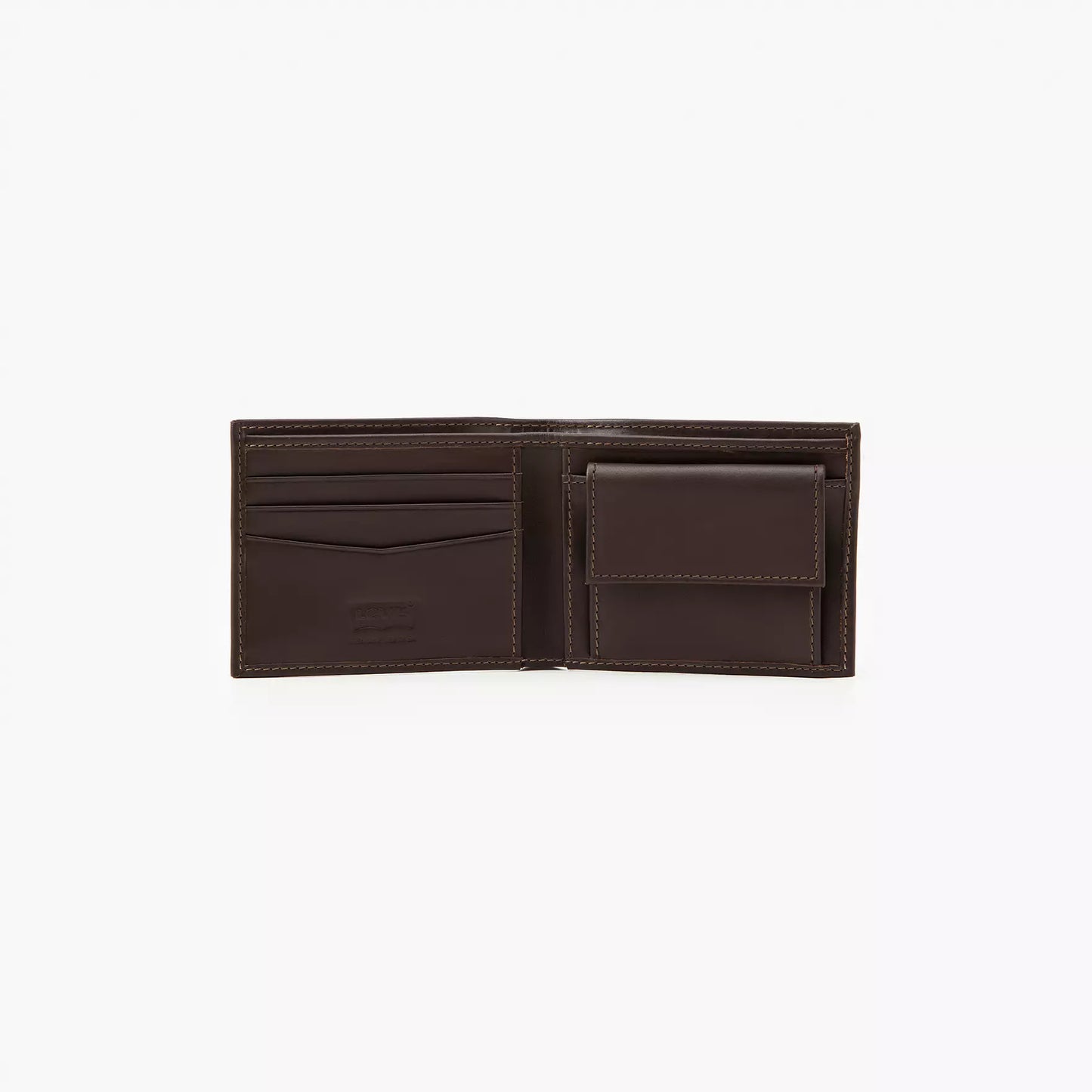 Portafoglio Levi's in pelle marrone