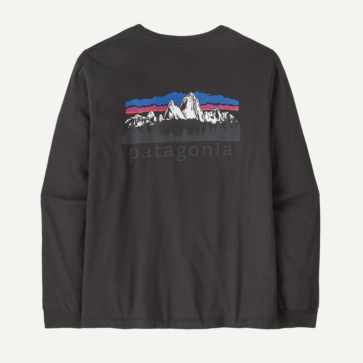 T-shirt Patagonia a manica lunga nero