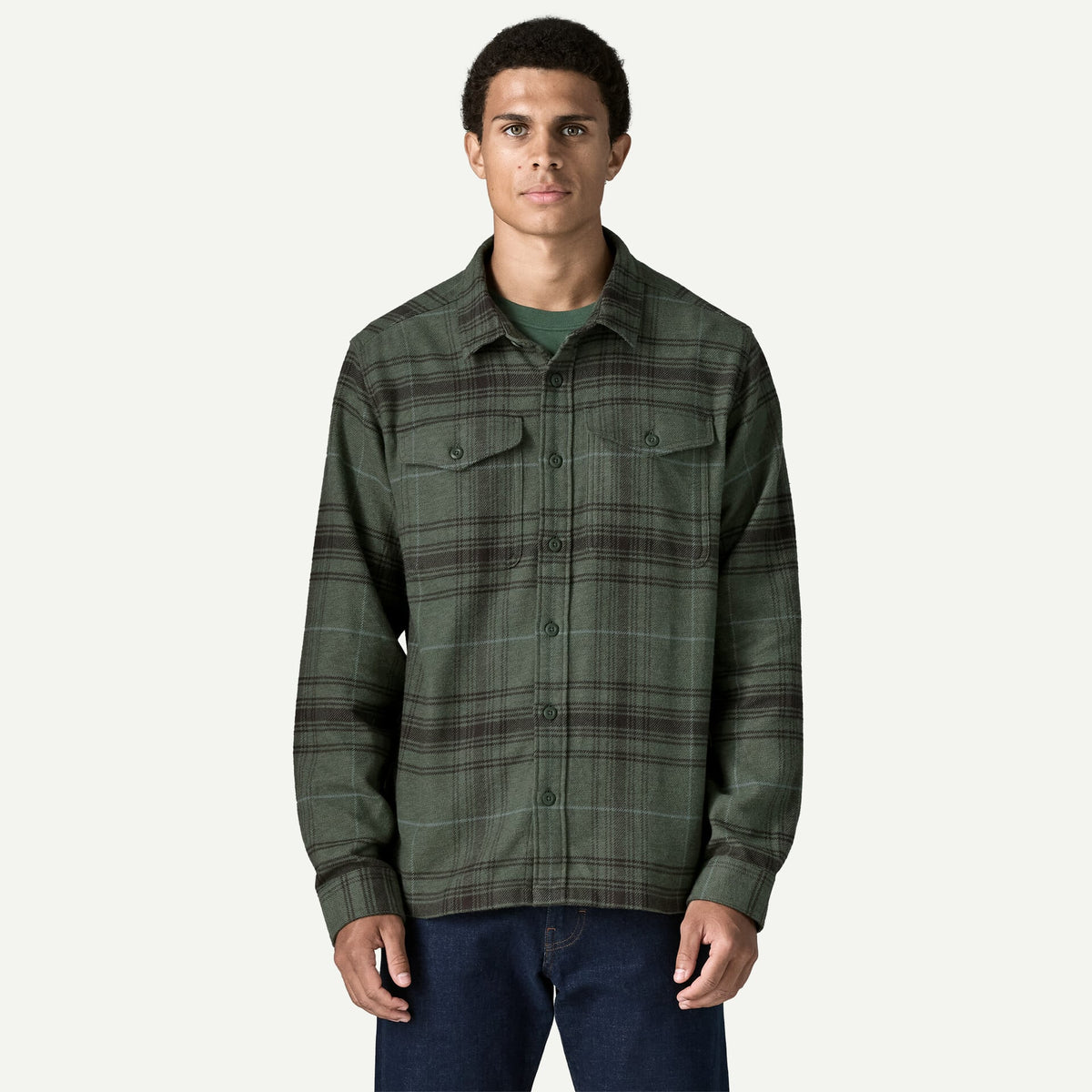 Camicia Patagonia in flanella verde