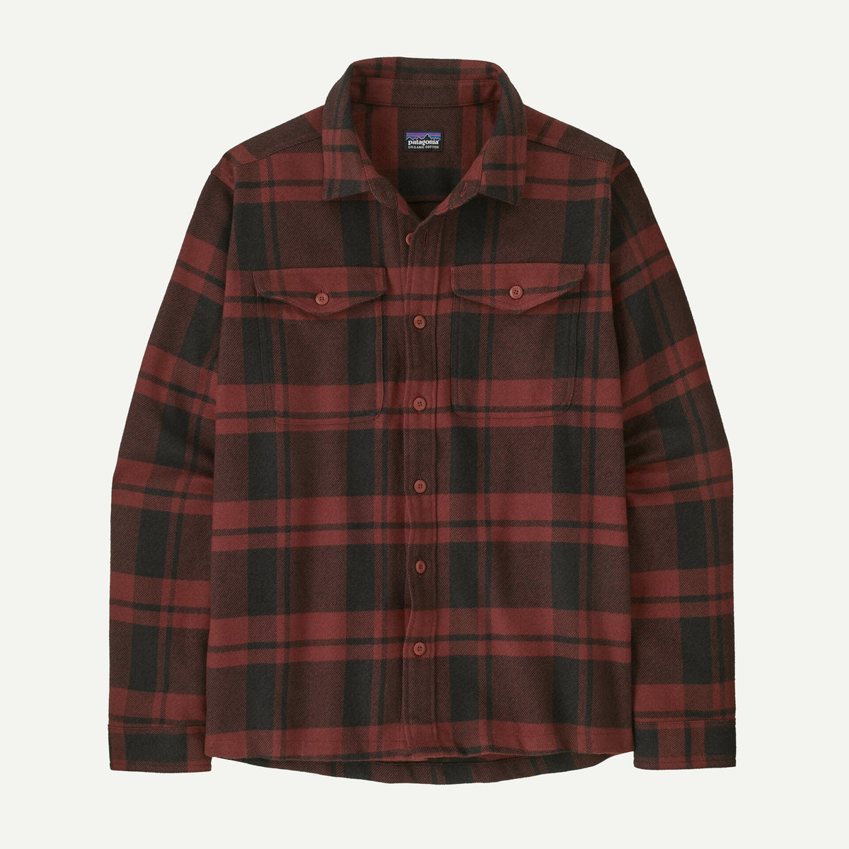 Camicia Patagonia in flanella bordeaux