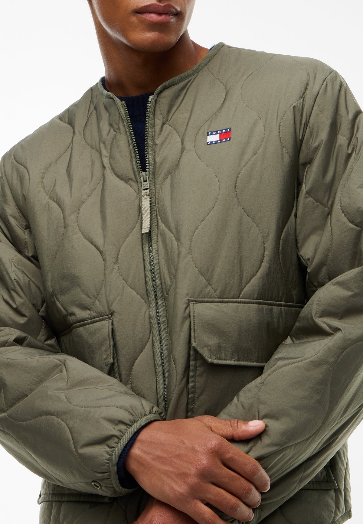 Giacca Tommy jeans trapuntata verde
