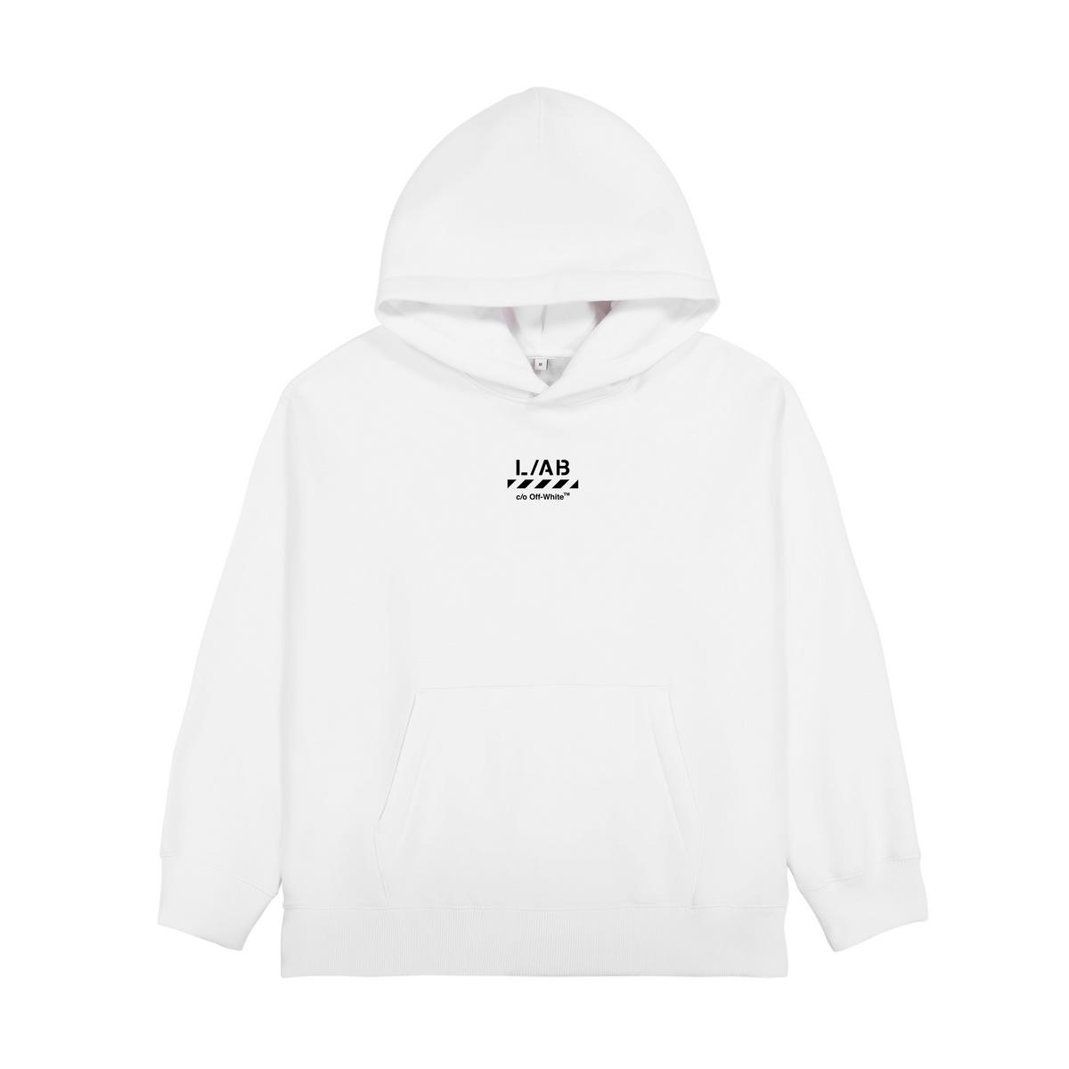 Felpa OFF-WHITE con cappuccio bianco - 8/16 ANNI