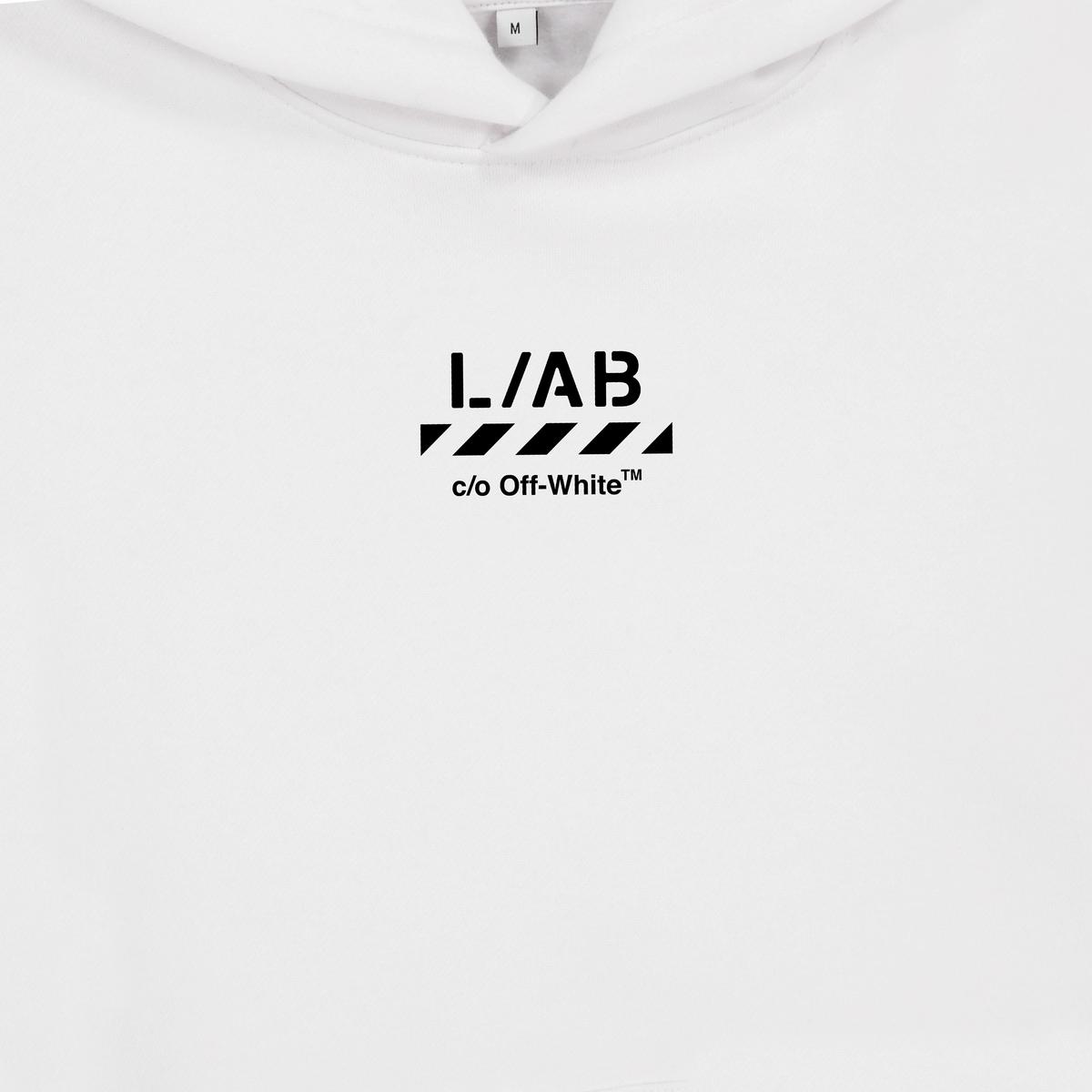 Felpa OFF-WHITE con cappuccio bianco - 8/16 ANNI