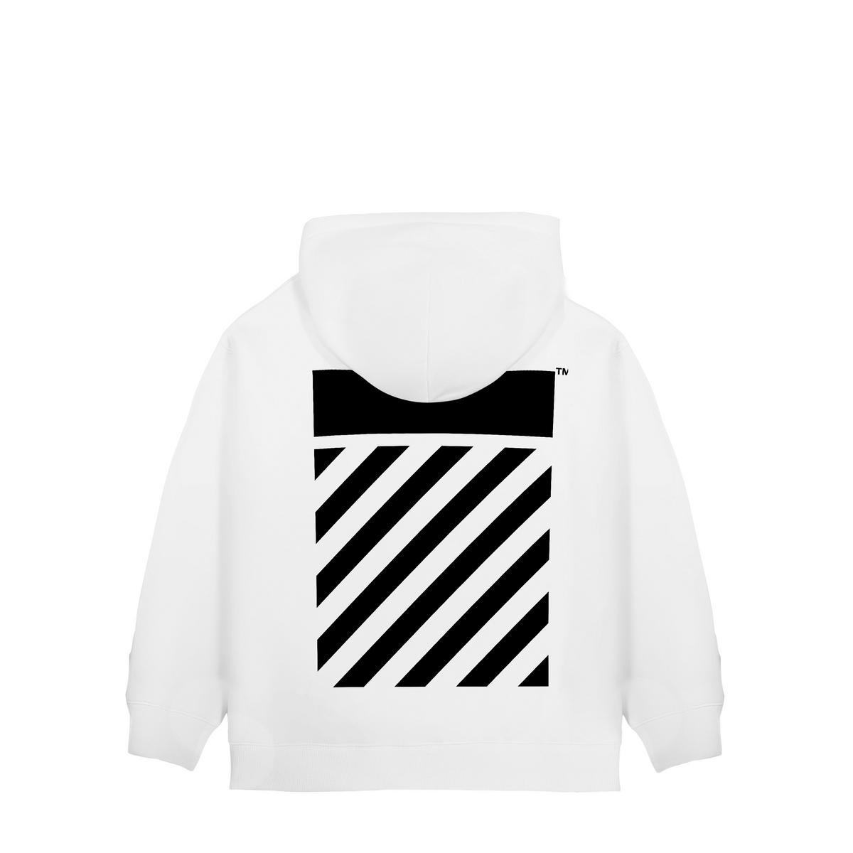 Felpa OFF-WHITE con cappuccio bianco - 8/16 ANNI