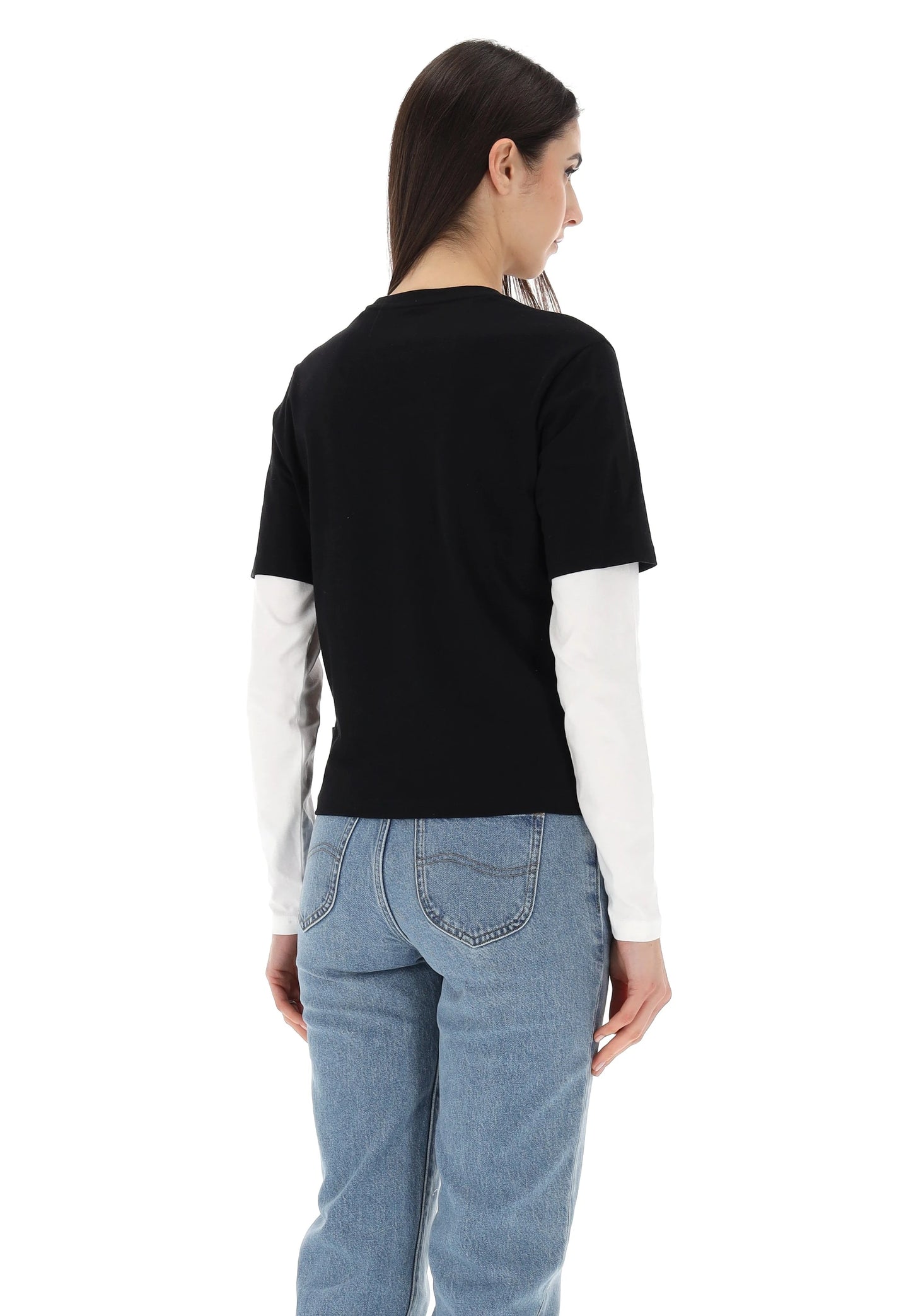 T-shirt Torrey manica lunga e corta nero/bianco