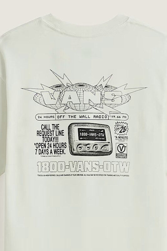 T-shirt Vans hotline radio bianco