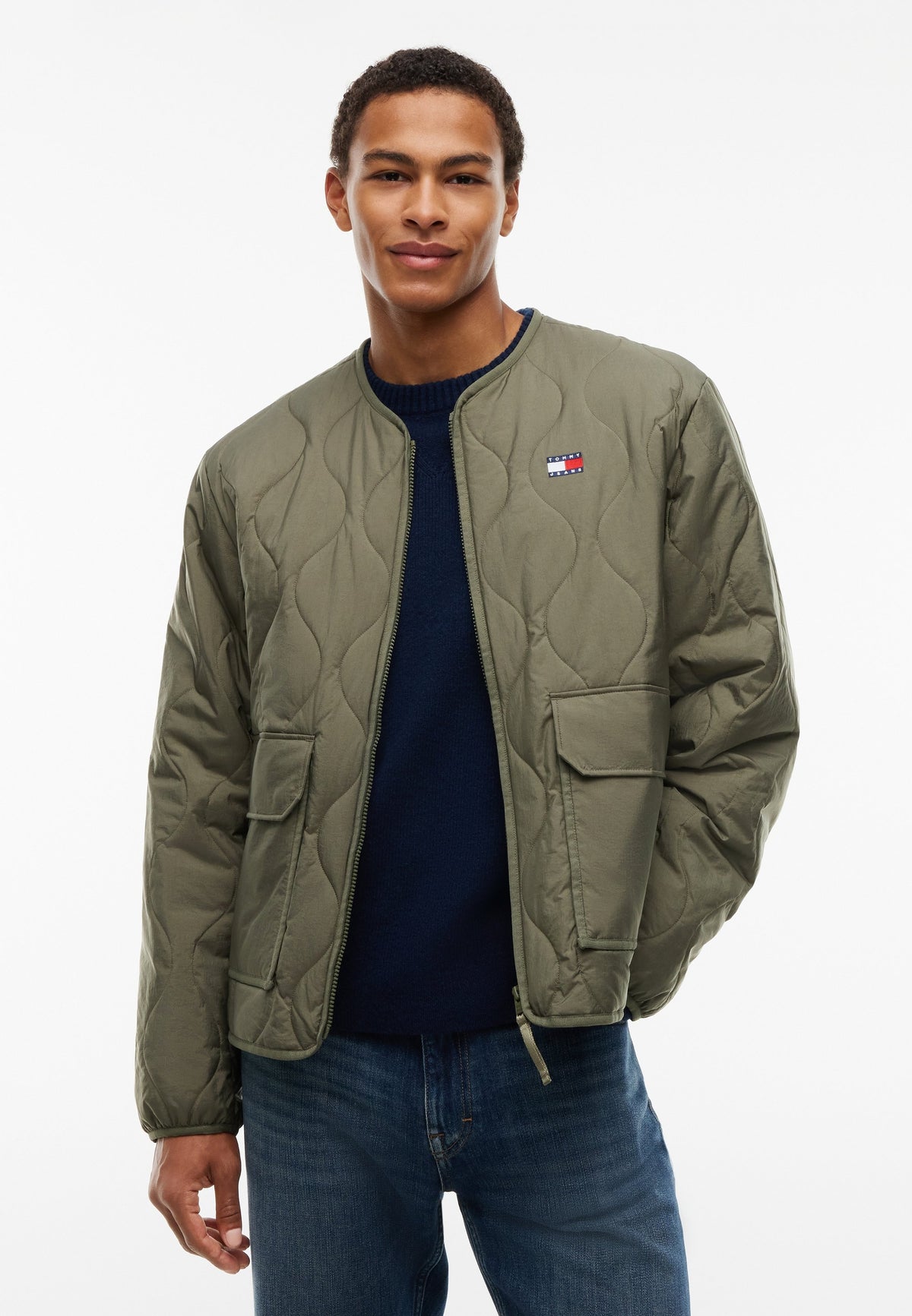 Giacca Tommy jeans trapuntata verde