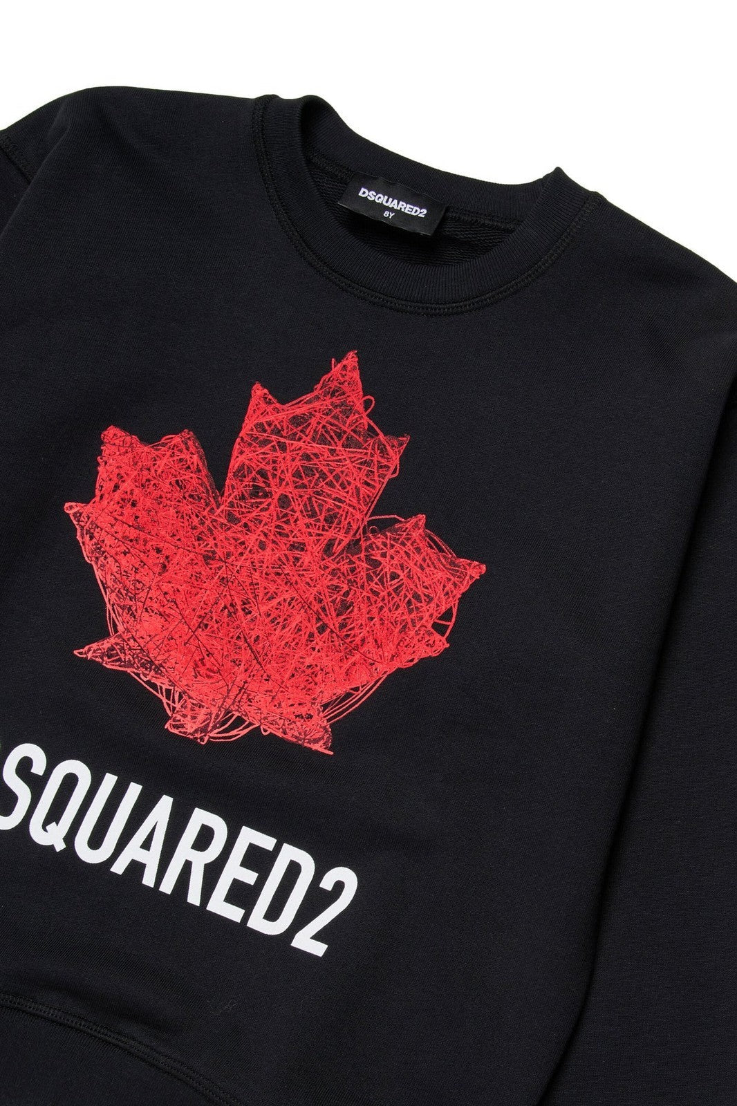 Felpa DSQUARED Slouch girocollo nero - 8/16 ANNI