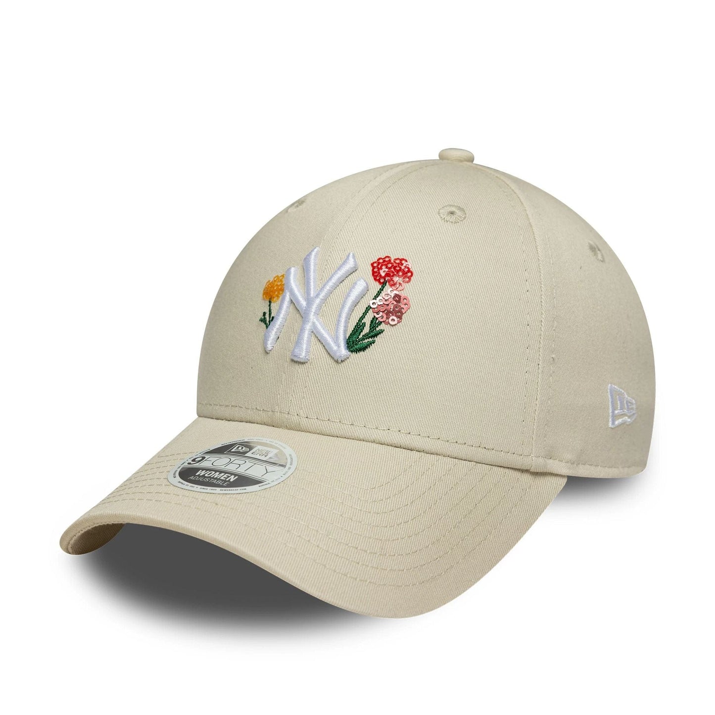 Cappellino 9FORTY fiori beige da donna