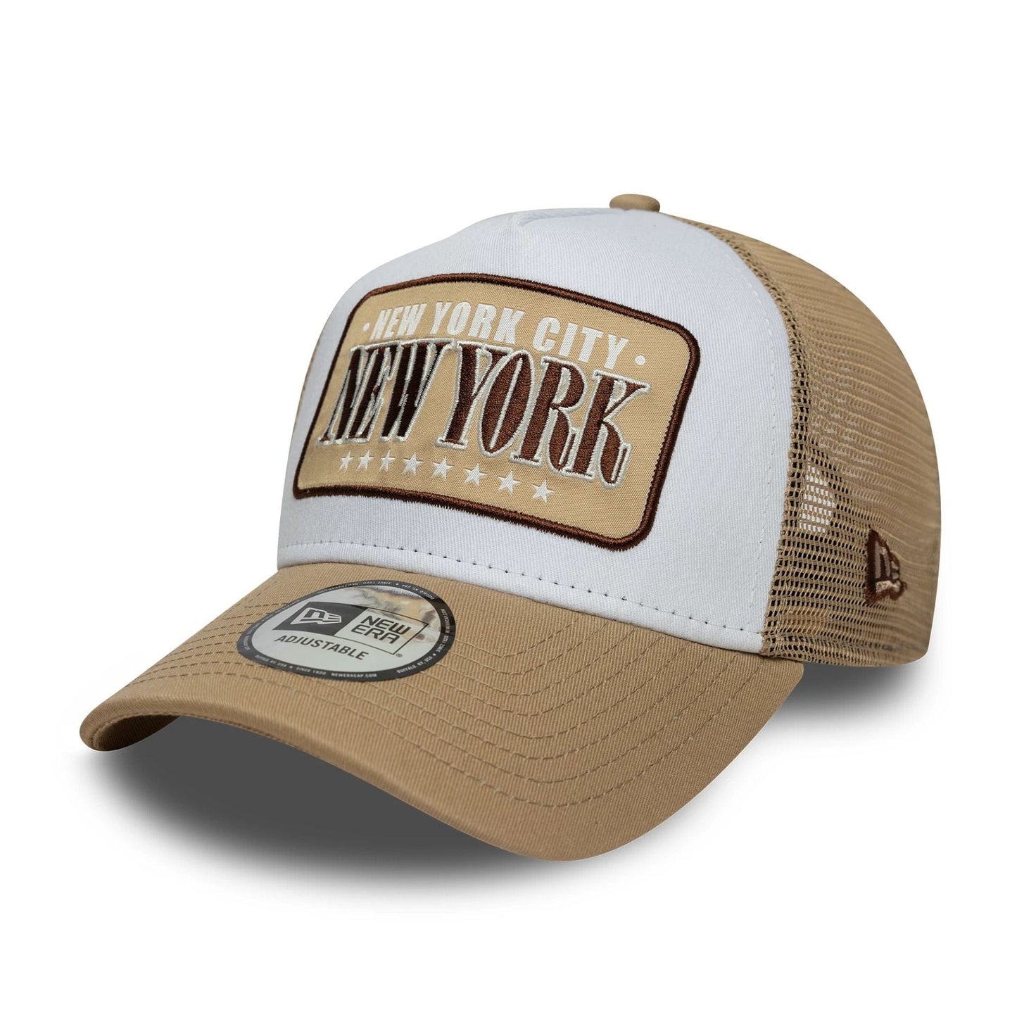 Cappellino A-Frame New York retinato sabbia