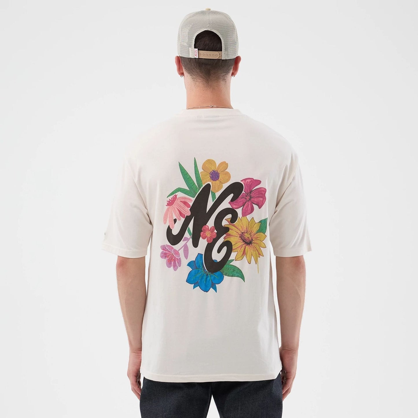 T-Shirt New Era Floral bianco