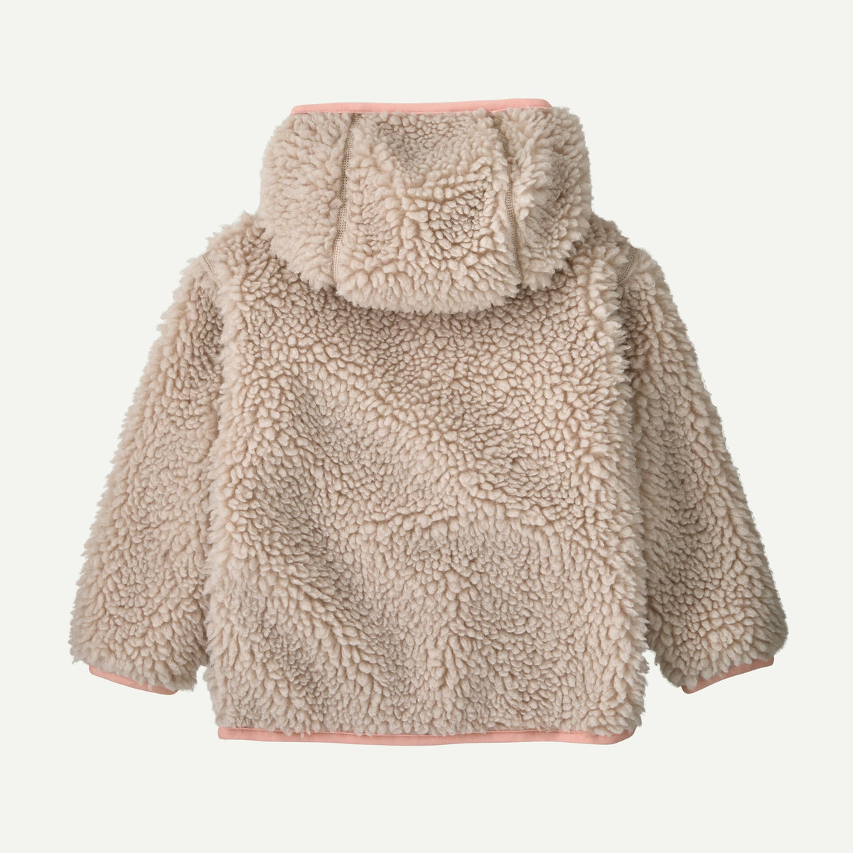 Giacca Retro in pile con cappuccio panna e rosa - 2/5 ANNI