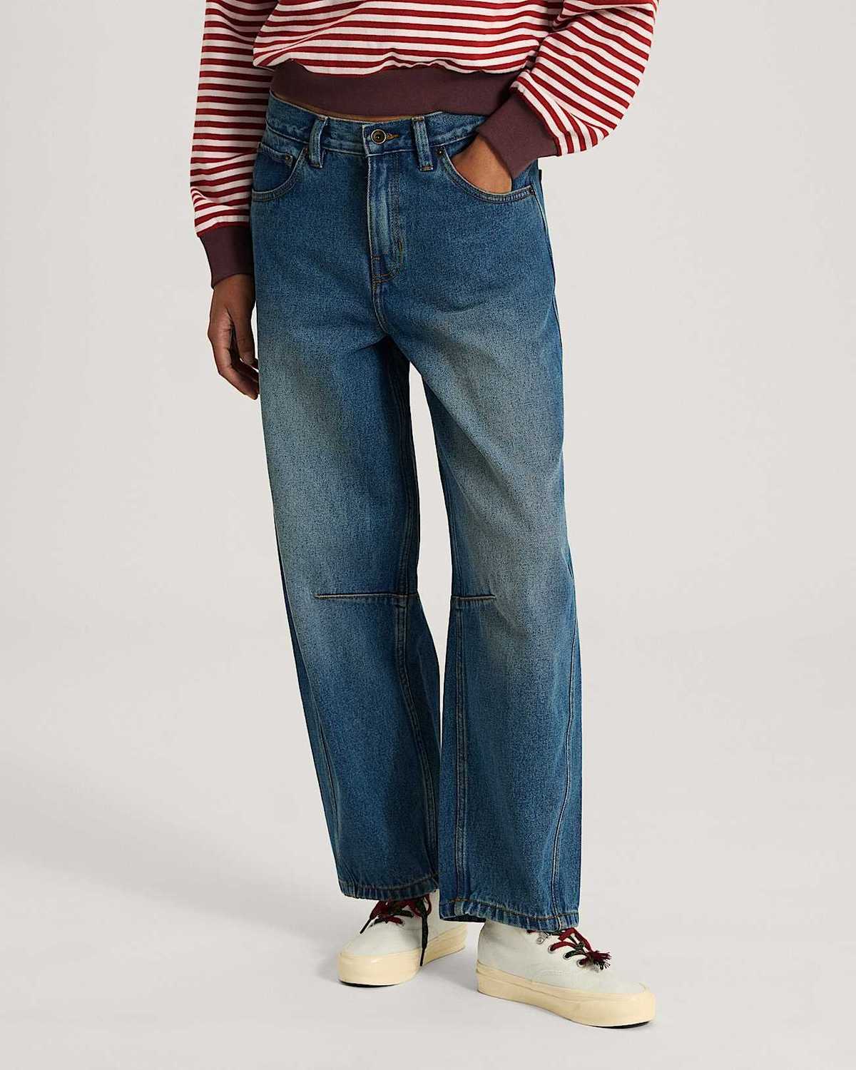 Jeans Check 5 barrel denim blu