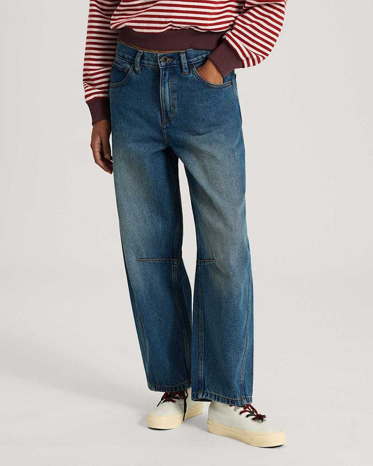 Jeans Check 5 barrel denim blu
