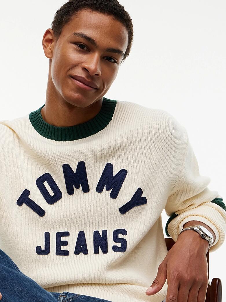 Maglioncino Tommy jeans panna/verde/blu