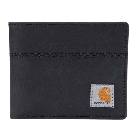 Portafoglio Saddle Leather bifold nero