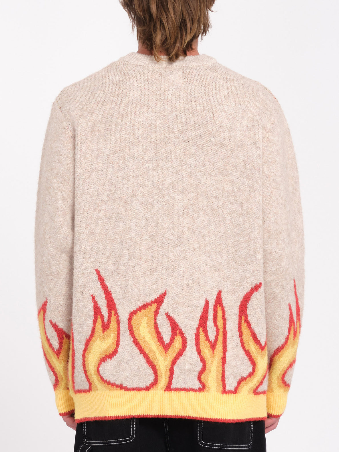 Maglione Fergadelic girocollo con fiamme