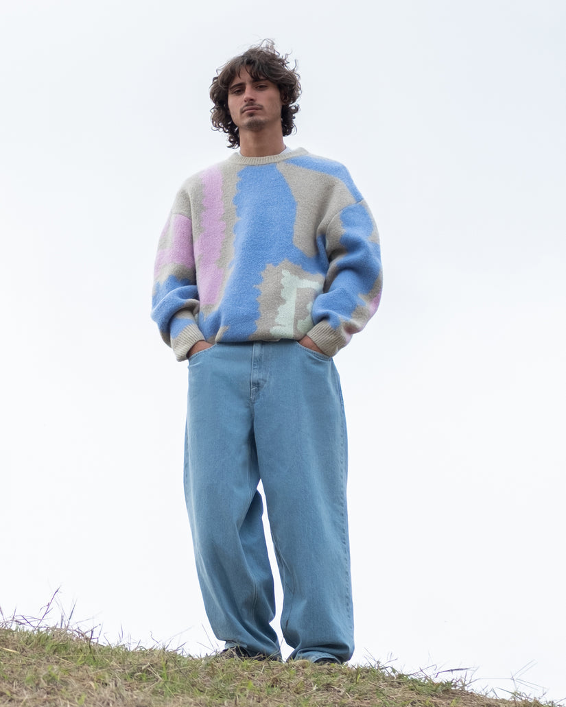 Maglione Fa Carrau fantasia rosa/beige/celeste