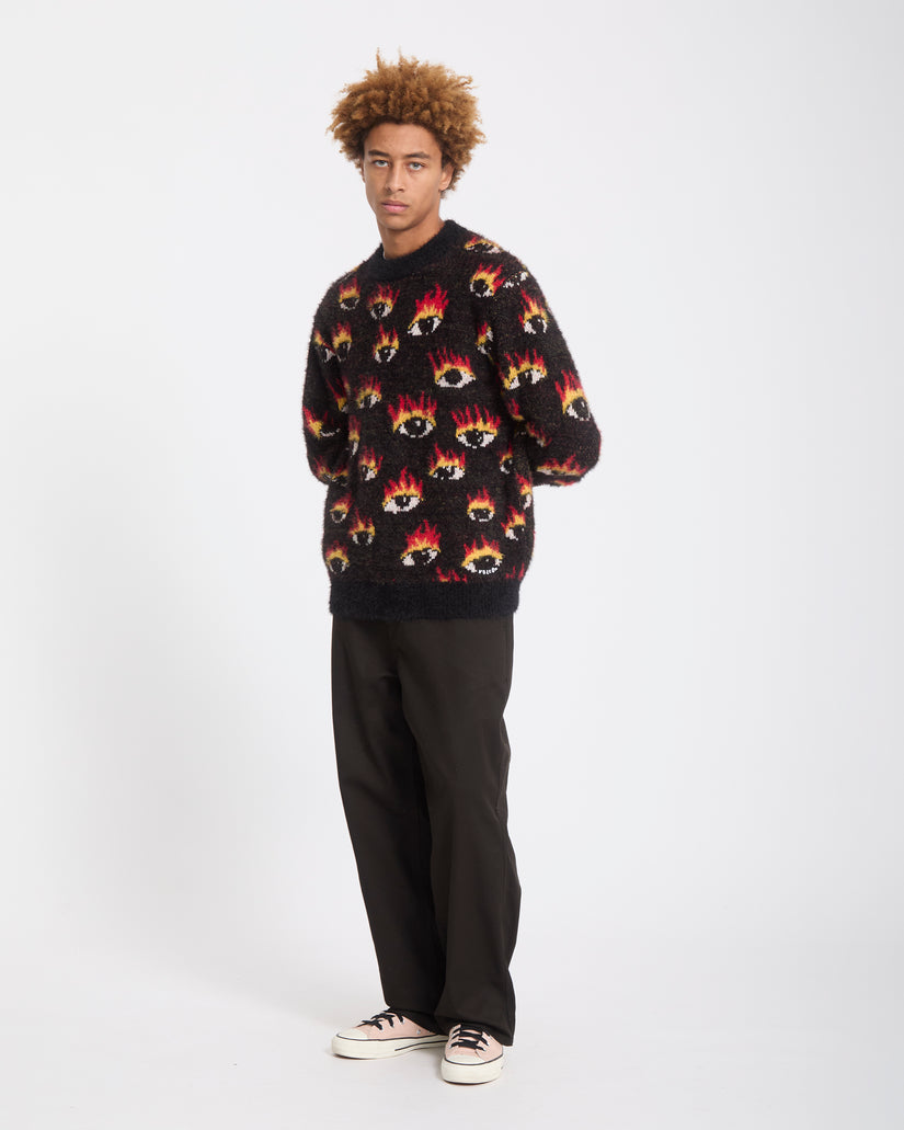 Maglione Fa Ozzy con gli occhi nero