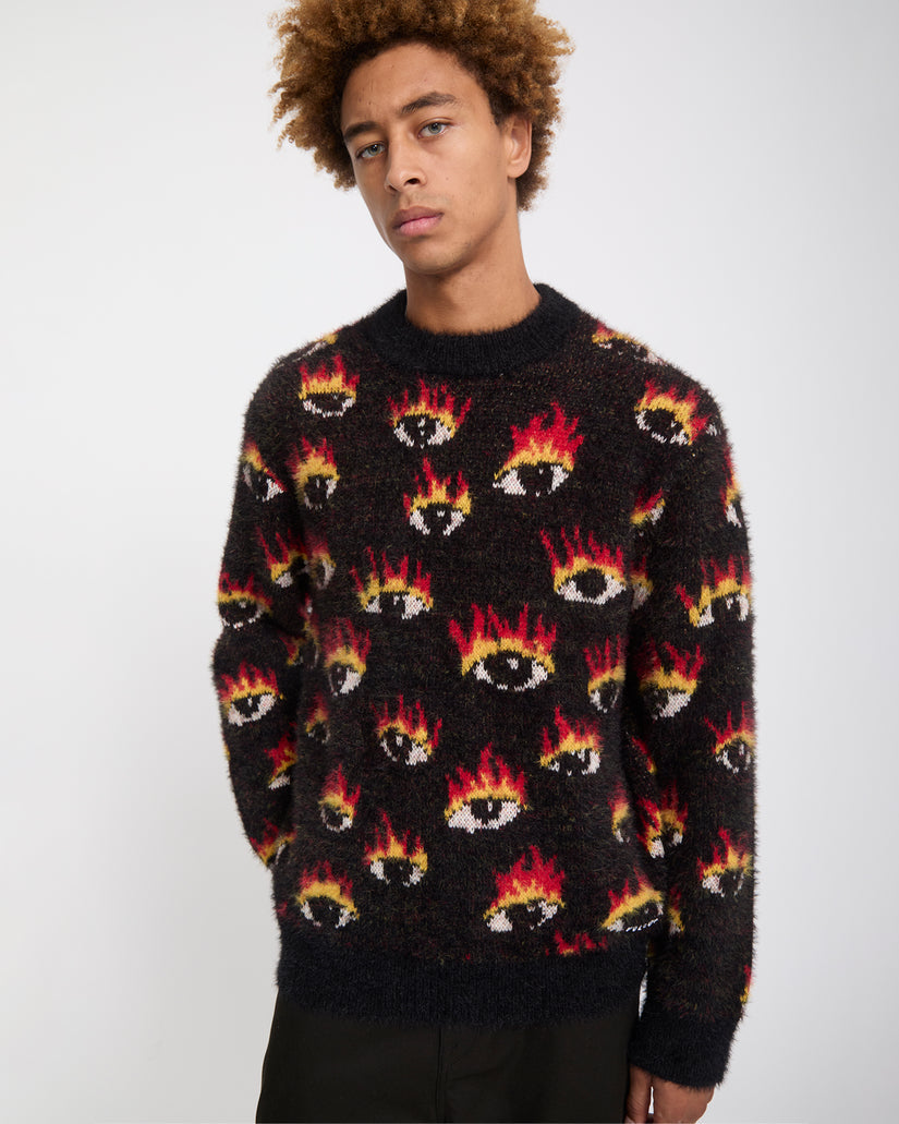 Maglione Fa Ozzy con gli occhi nero