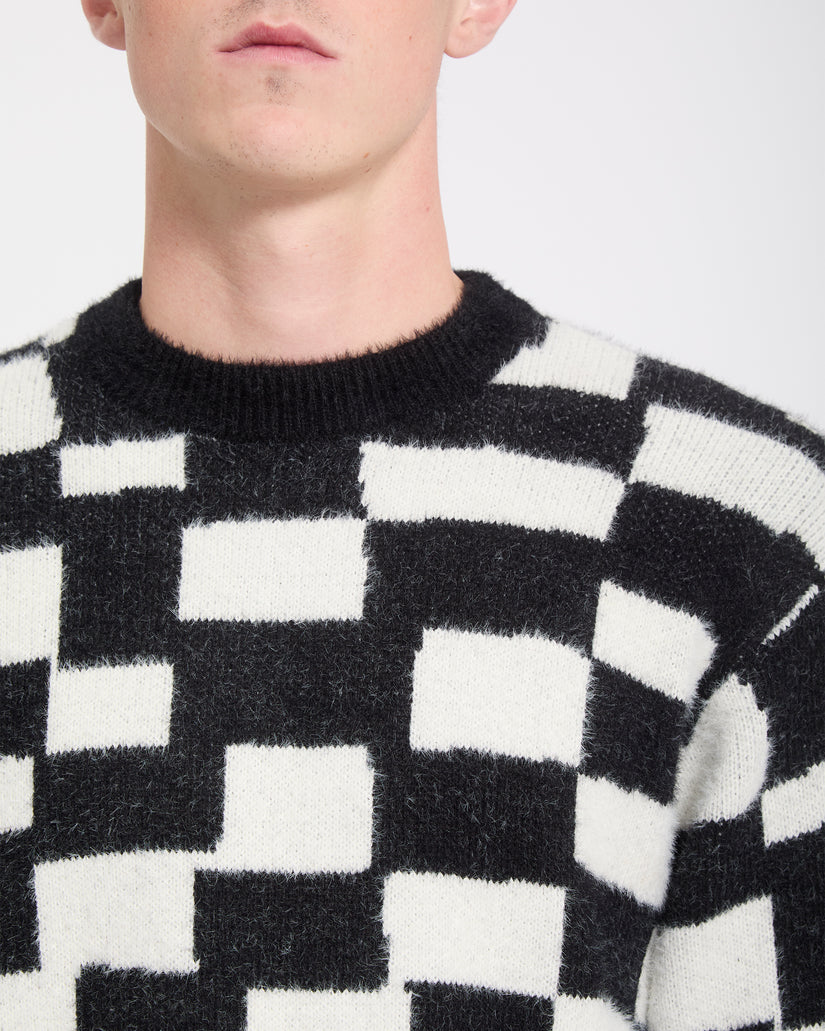 Maglione Fa Carrau fantasia bianco/nero