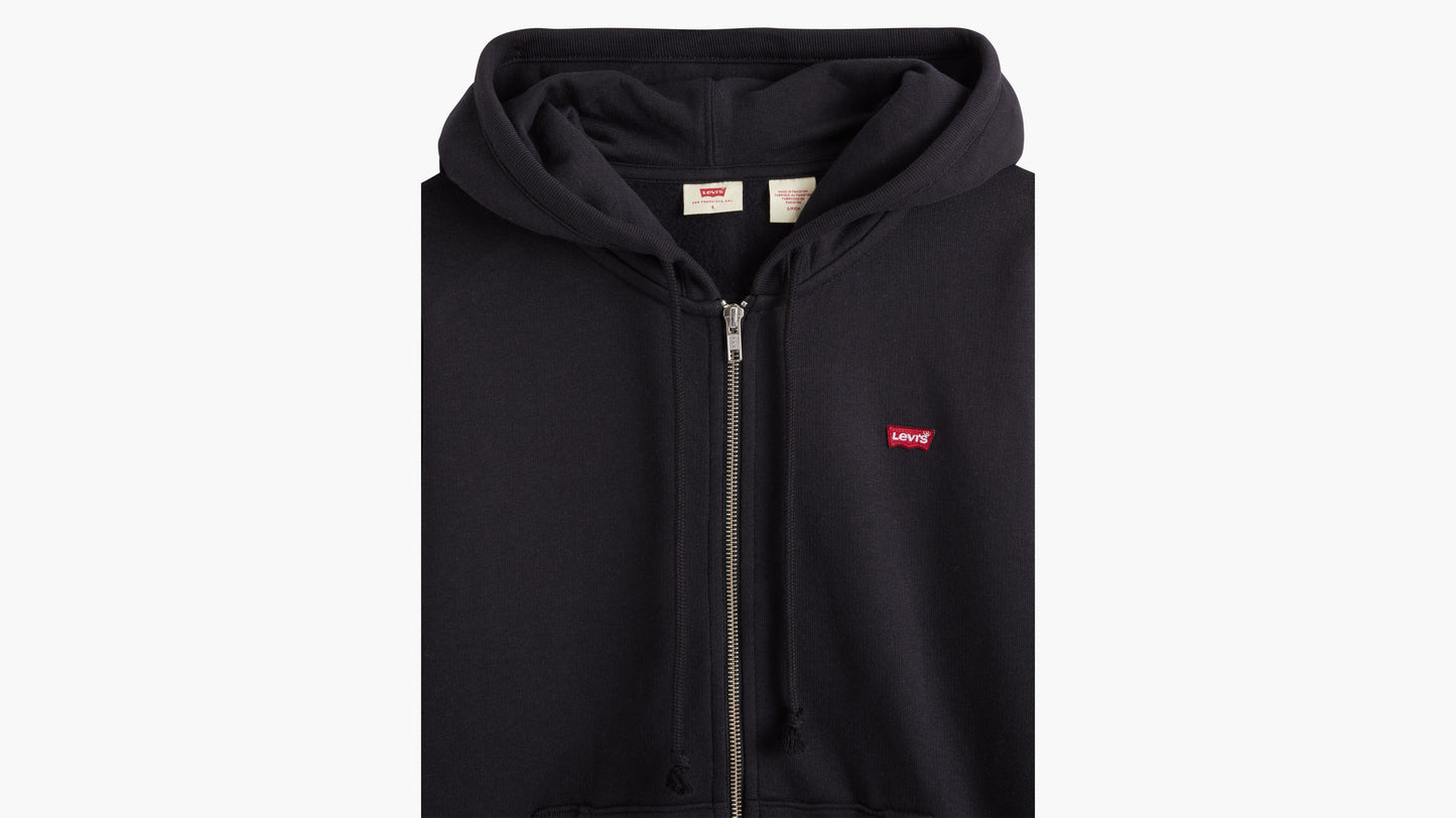 Felpa Levi's full zip con cappuccio nero