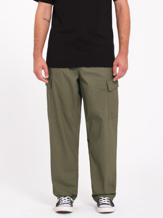 Pantaloni Billow tapered cargo verde