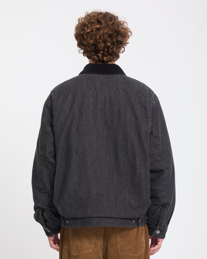 Giacca Stonewash in denim nero